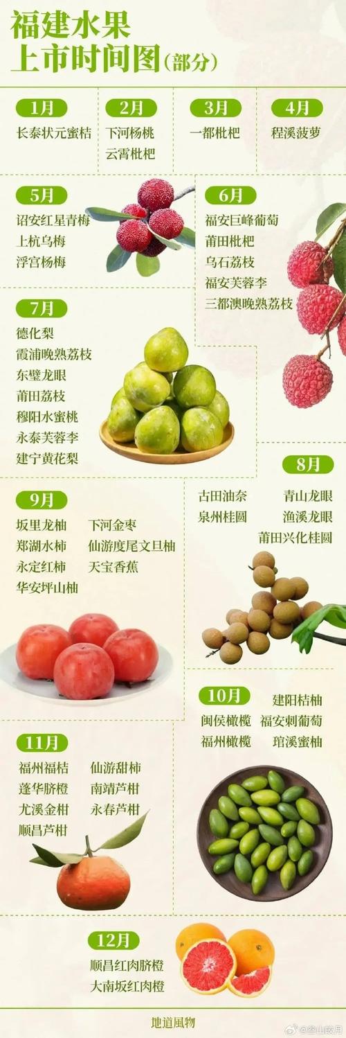 福建水果的四季盛宴