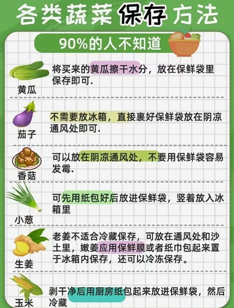 蔬菜保鲜秘籍：让新鲜更持久